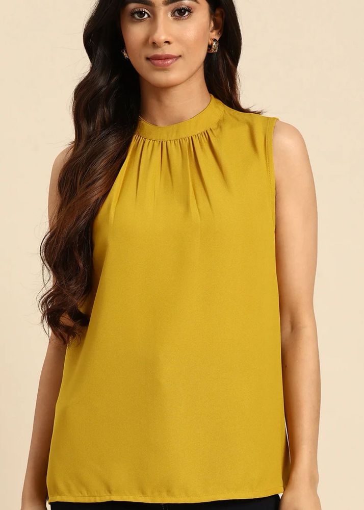 Mustard Sleeveless Top