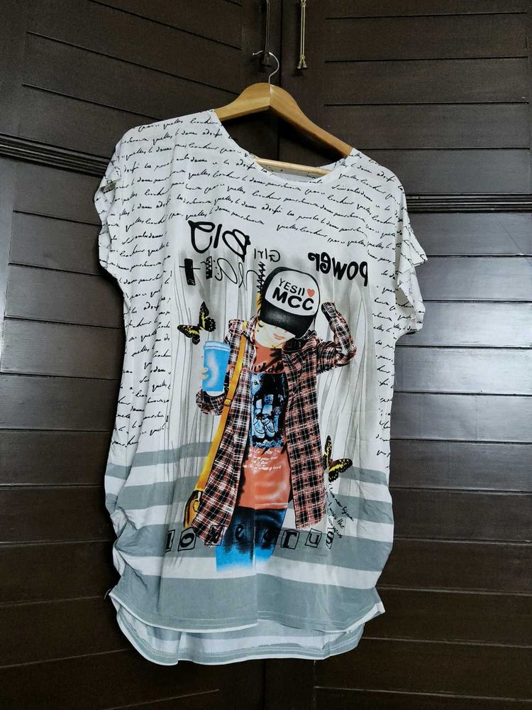 Women Printed Long Length Casual Top