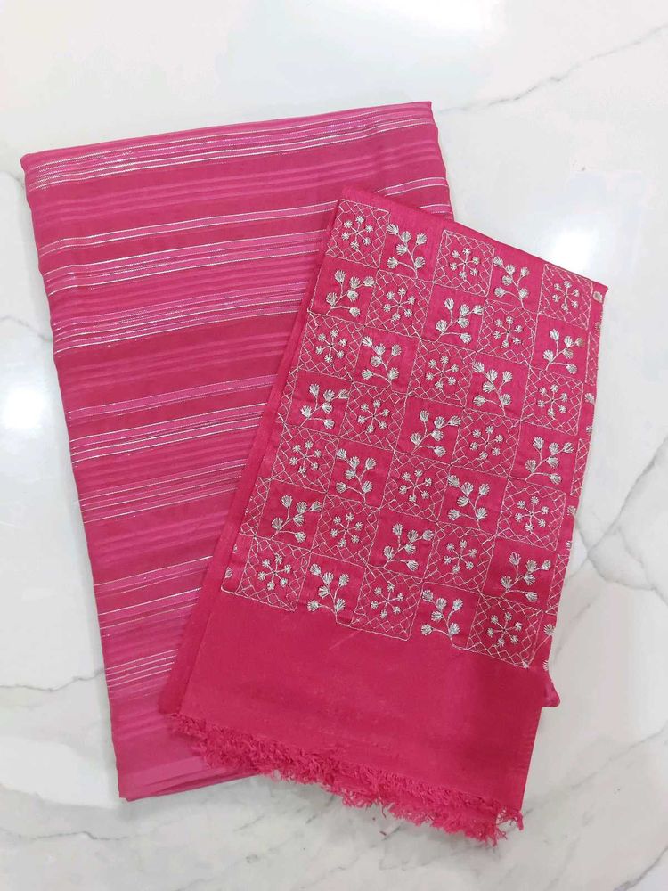 Rose Pink saree