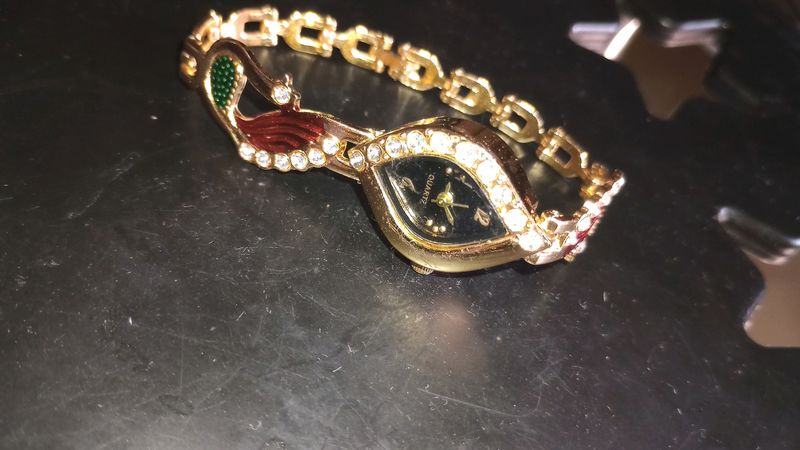 Peacock Design Dead Battery Ethnic Watch