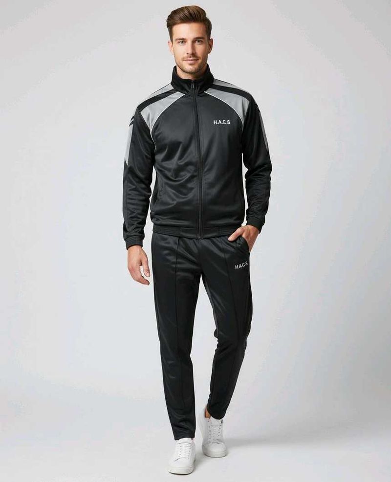 Men's Black Tracksuit Set