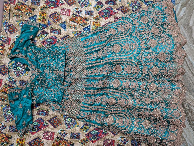 Elegant Teal Lehenga Choli