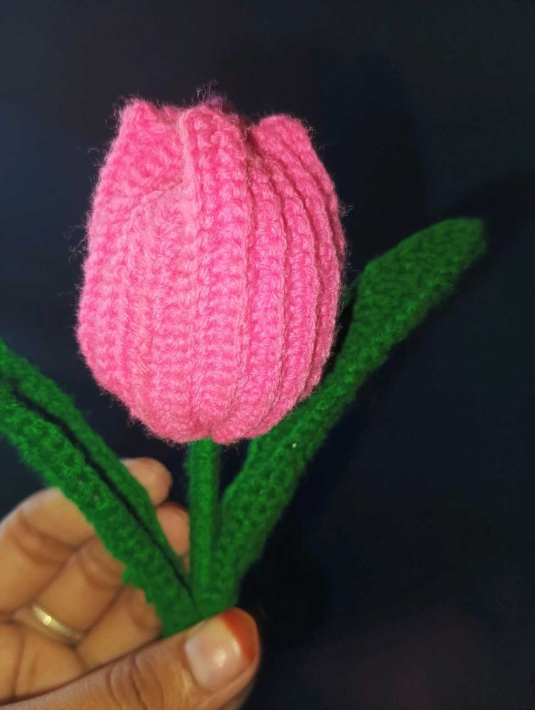 Tulip Flowers Made By Yarn