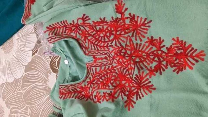 Embroidered winter Kurta Set