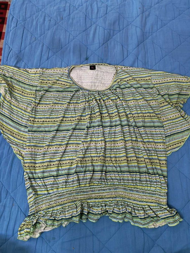 Striped Green and Yellow Top