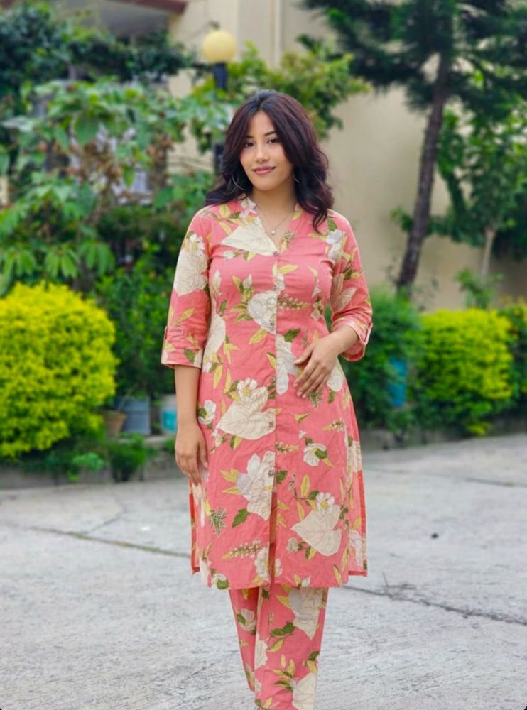 Floral Print Kurta Set