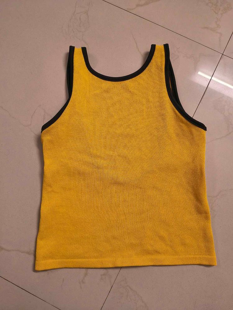 Yellow Backless Top