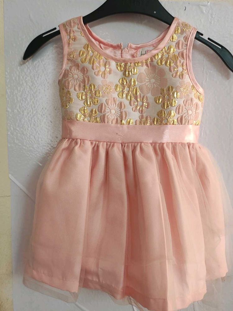 Cute Pink &amp; Gold Party Dress