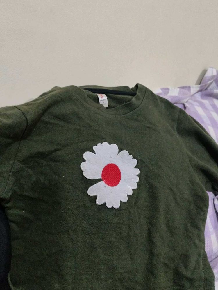 Green Crop Top
