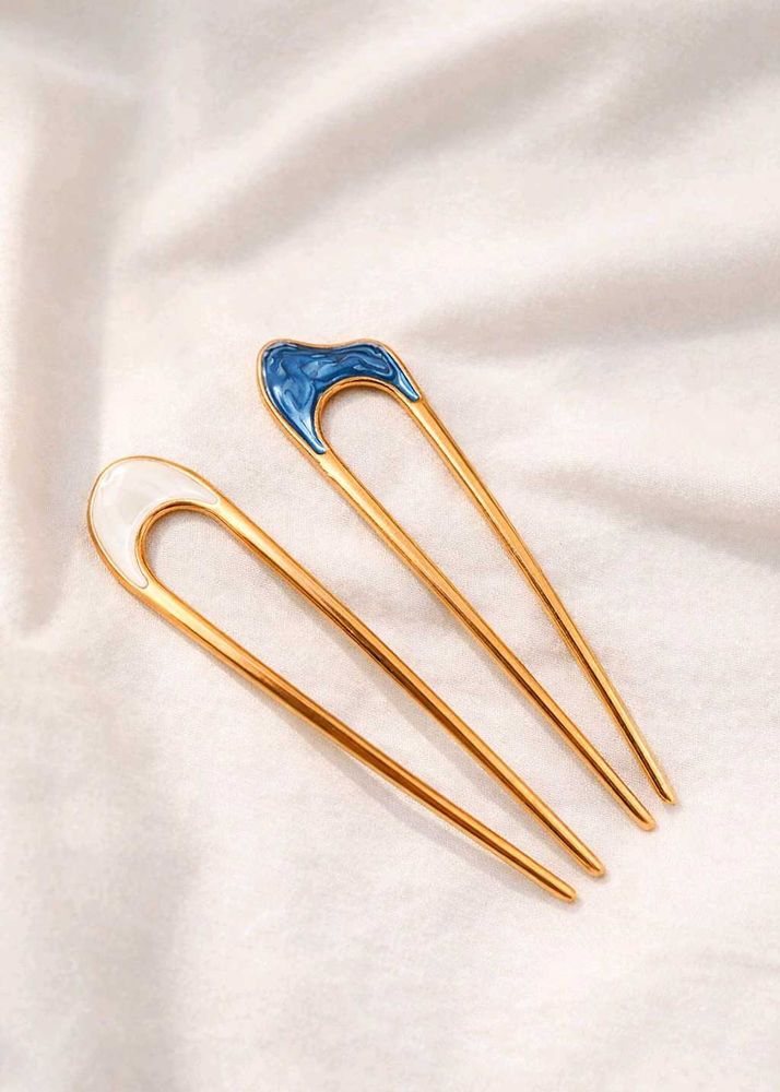 Gold U-Pin Hair Accessories – Set of 2