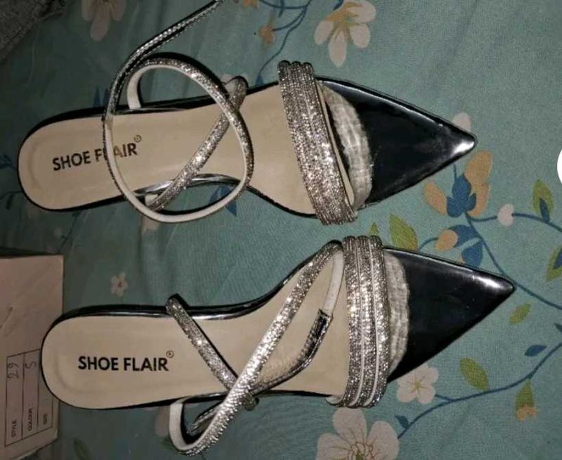 Sparkly Silver Heels