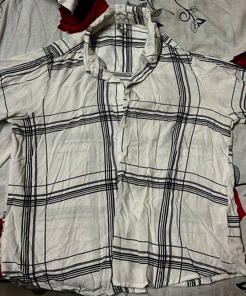 Checked Oversized Shirt