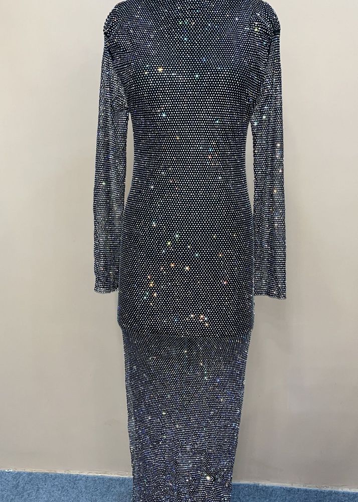 Heavy Embellished Dress With Stone