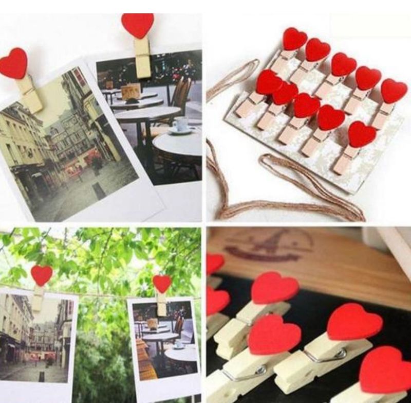 Heart Clothespins - Photo &amp; Card Holders