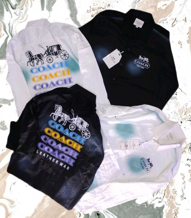 Coach Graphic Drop-Shoulder Shirts