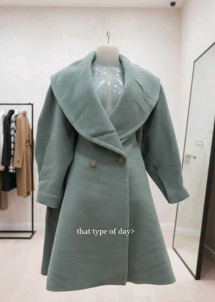 Elegant Blue-Green Overcoat
