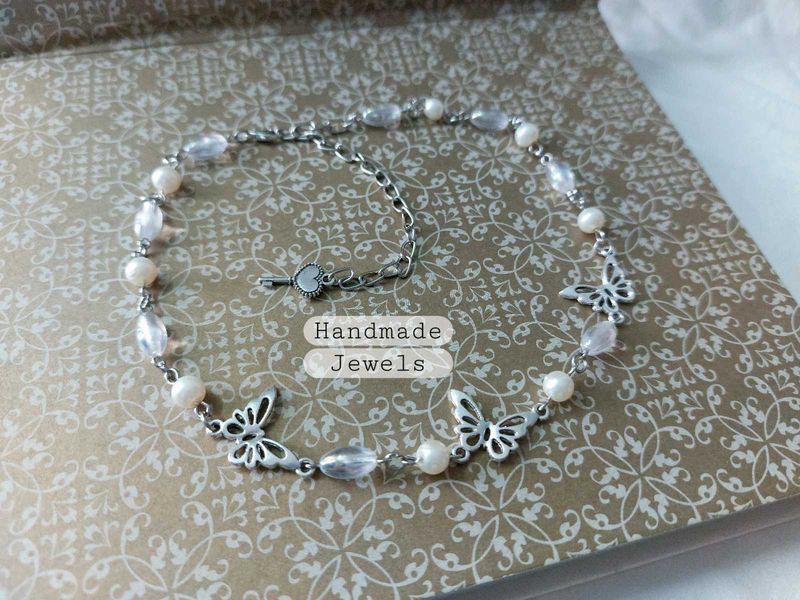 Butterfly Bead Choker Necklace