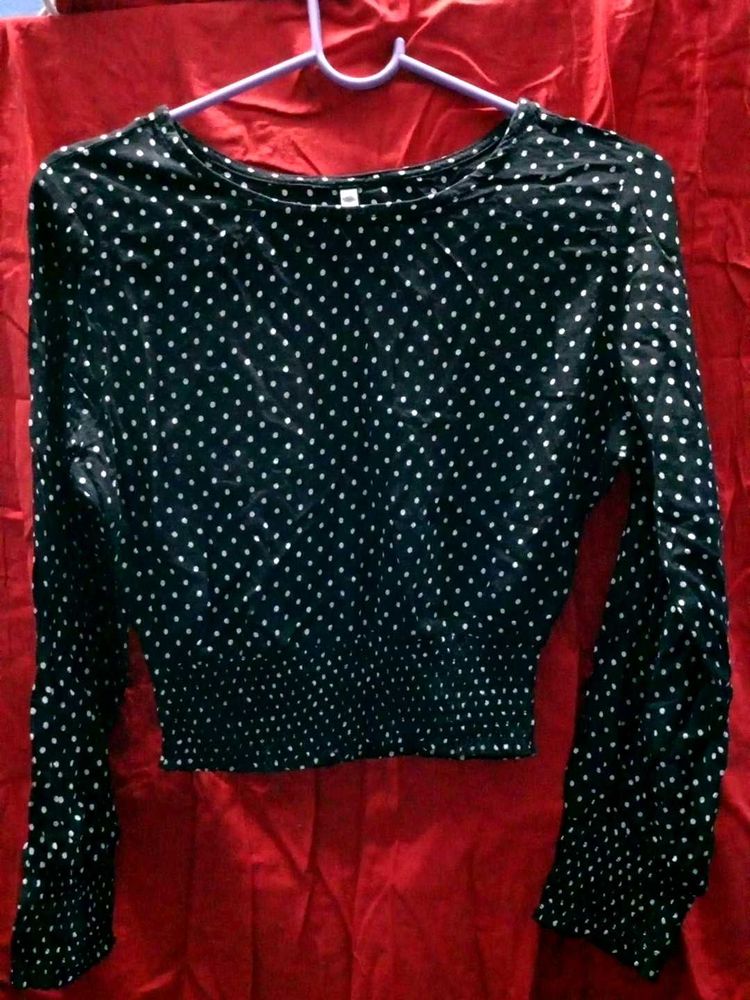 Stylecast X slyck Black And White Crop Tops
