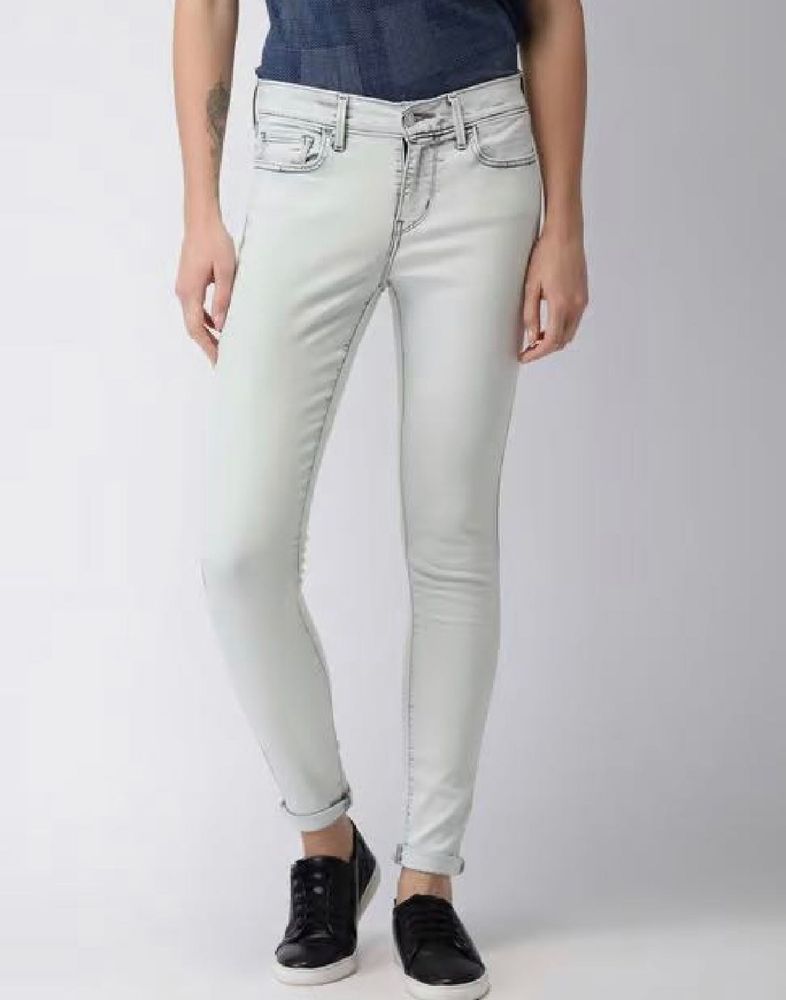 Levis Jeans Off White Denim Women