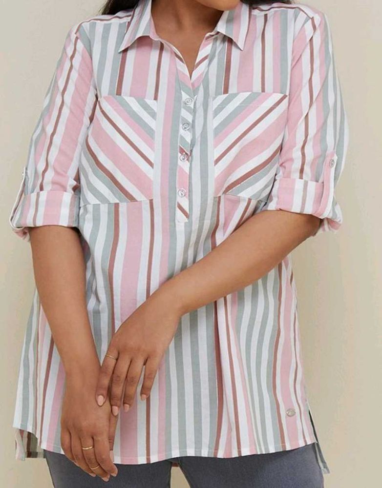 Gia Curves Striped Shirt