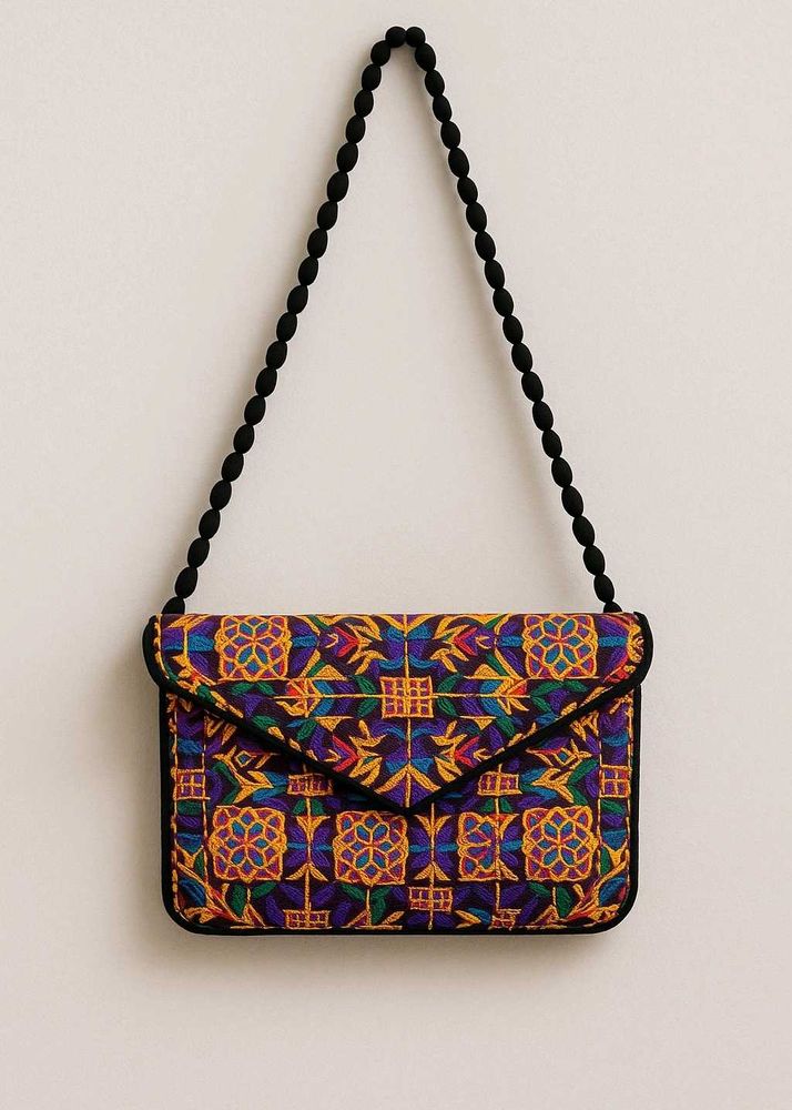 Traditional Multicolor Embroidered Sling Bag👛