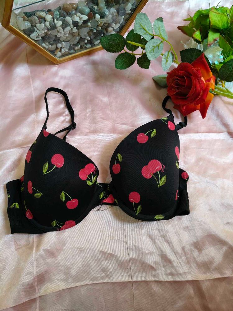 Cute Cherry Print Bra