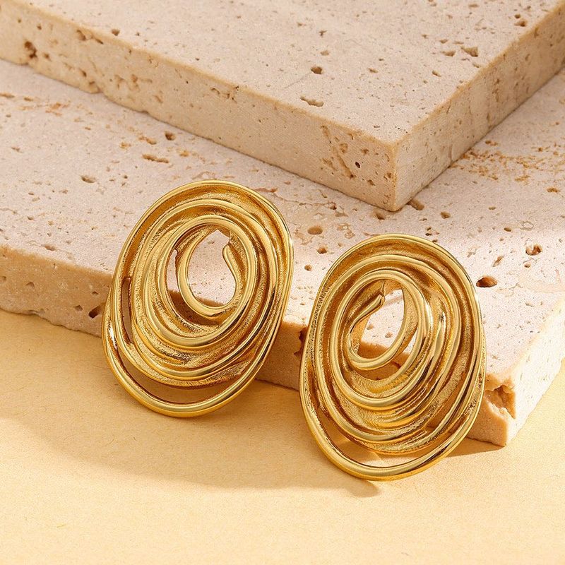 SALE 18K Gold Plated Spiral Earings