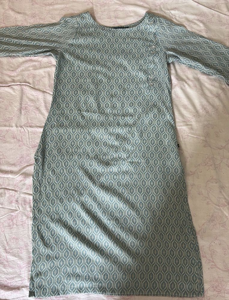 Straight Kurta- Sea Green