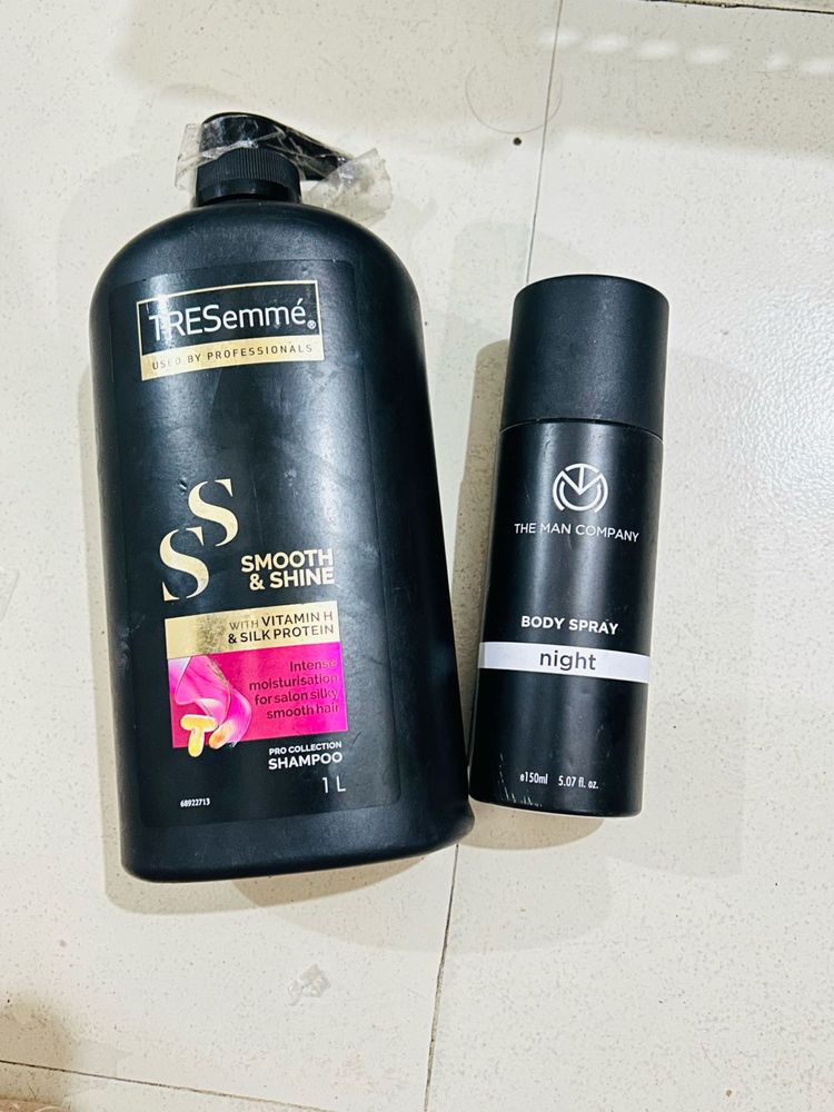 Tresemme Shampoo &amp; The Man Company Spray