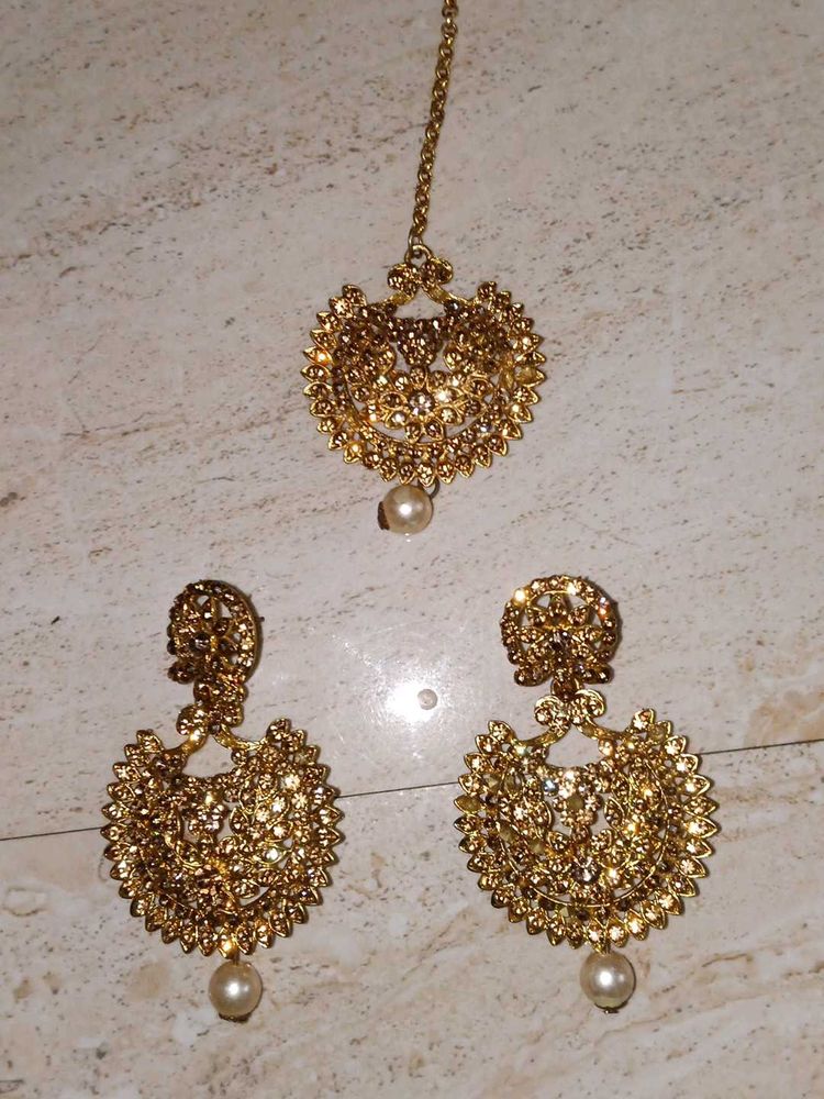 Gold Indian Jewelry Set
