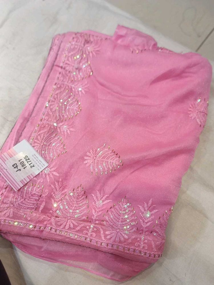 Pink saree