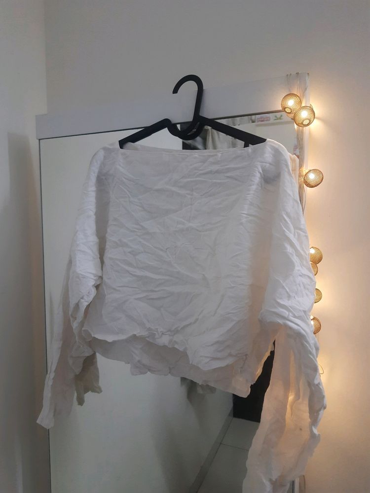 Pure Cotton - Thick White Korean Crop Top