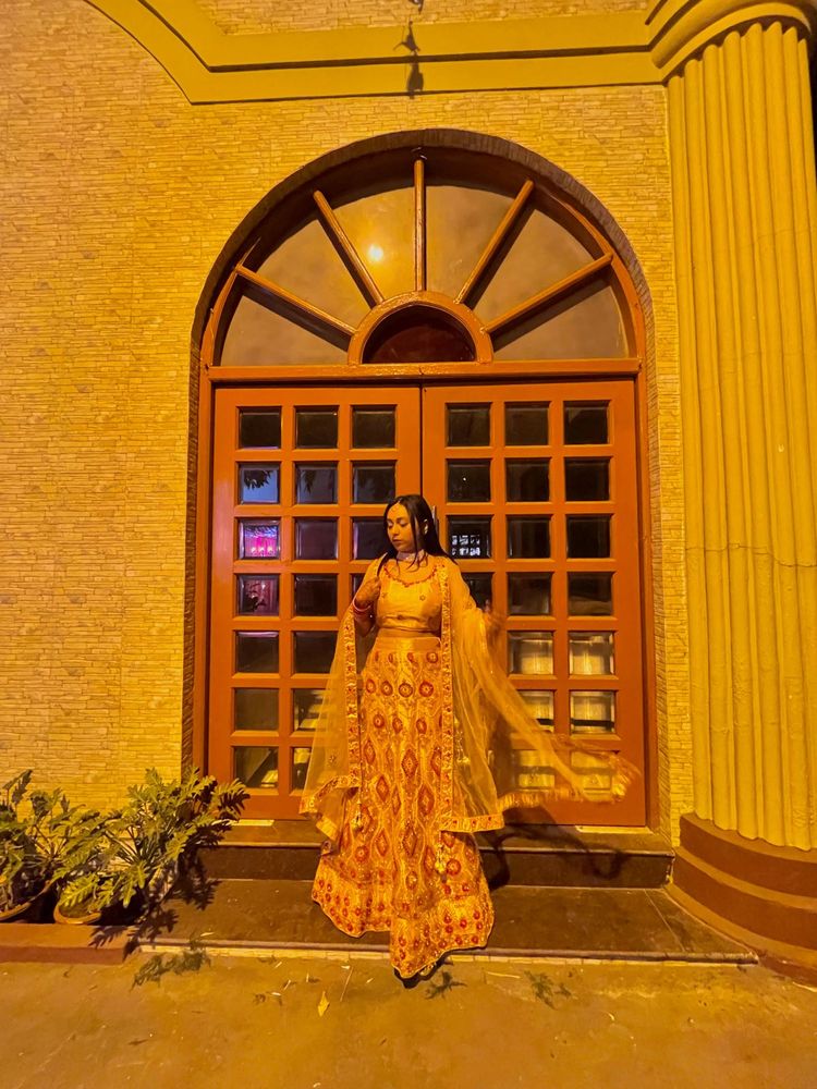 Elegant Orange Lehenga Choli Set