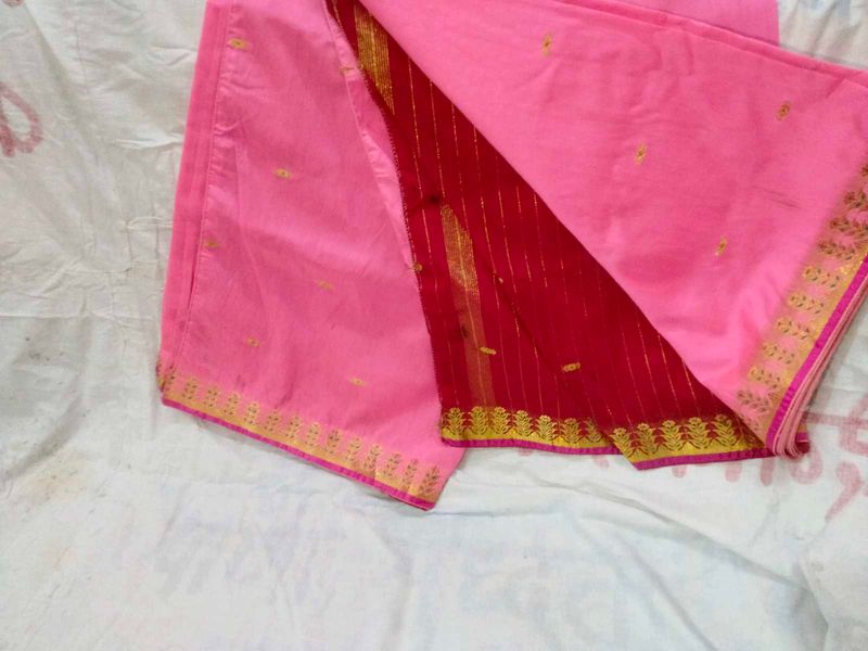 Pink Coloured Festival Wear Saree
