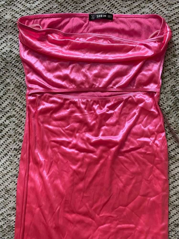Shein Neon Pink Cutout Dress