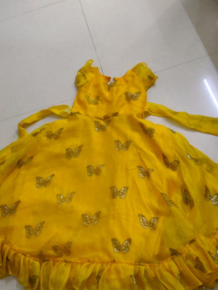 Yellow Butterfly Dress