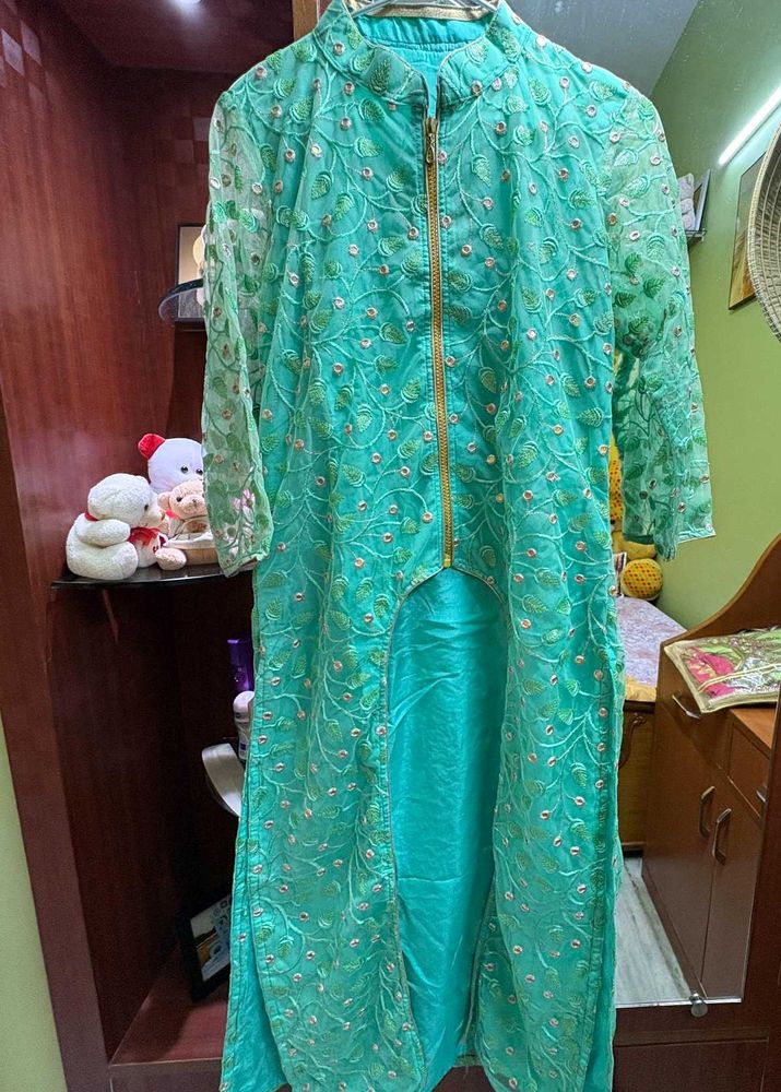 Teal Embroidered Outfit