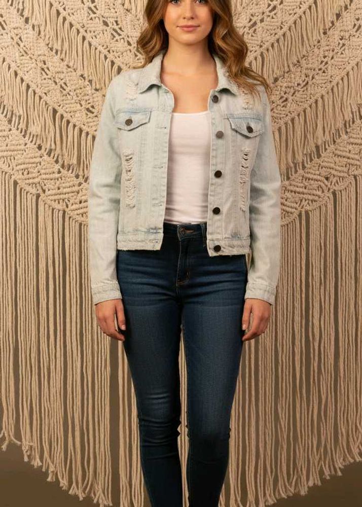 🎁Buy 2, Get 2 Free🎁Distressed Denim Jacket