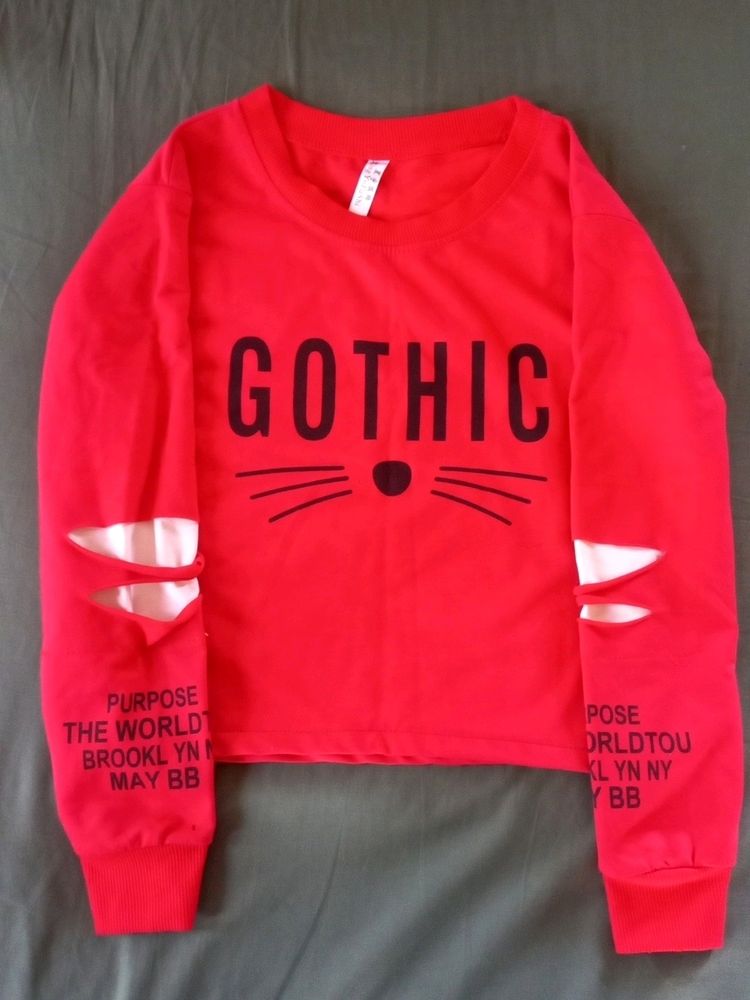 Red cute Korean Sweatshirt