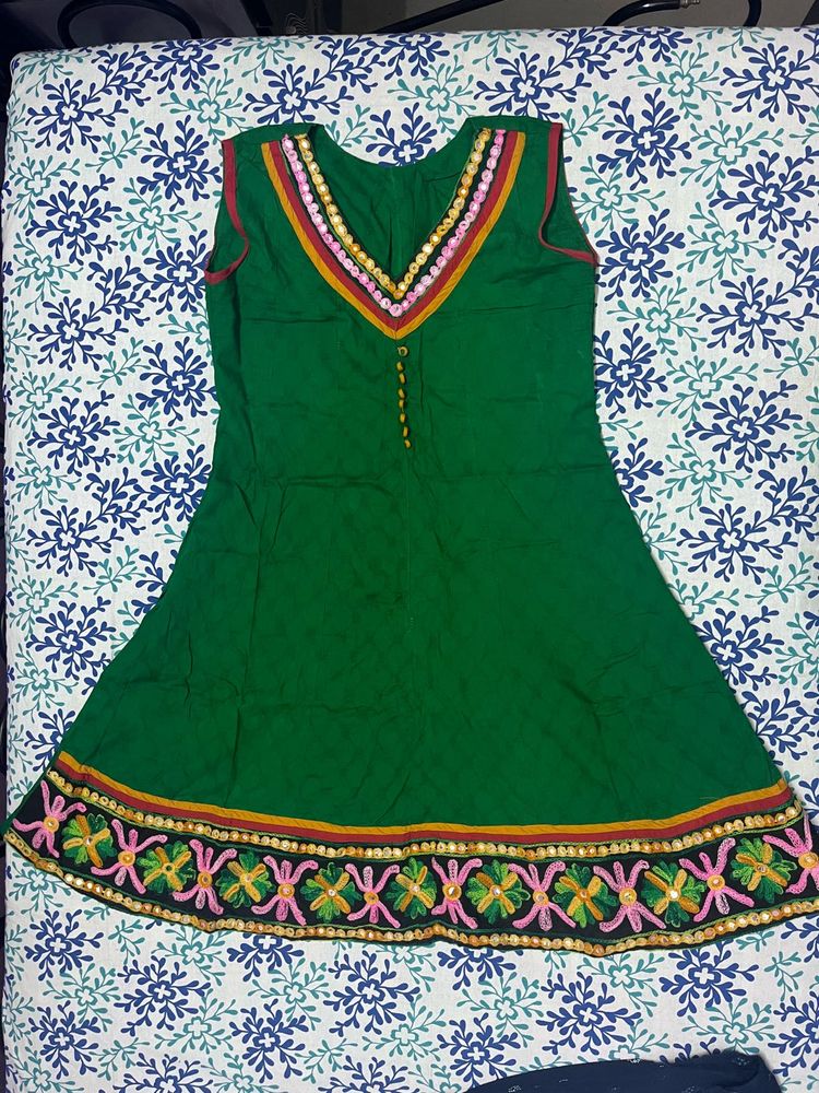 Green Colour Short Kurti For Women