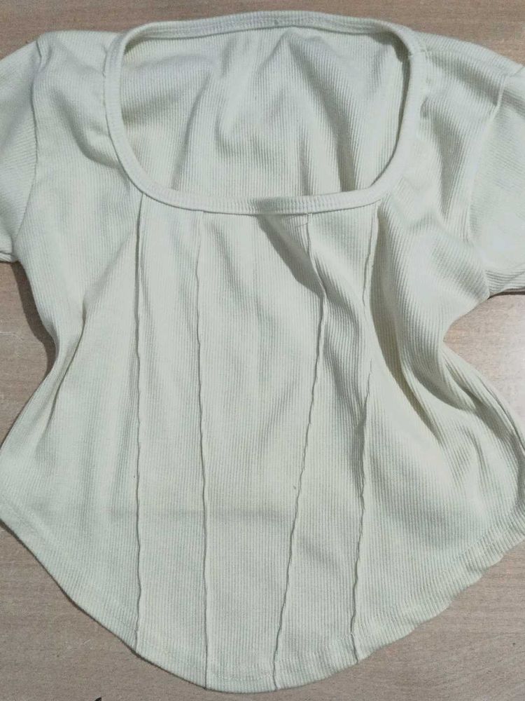 Cute Ribbed Crop Top