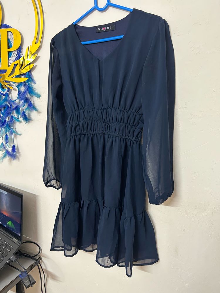 Chic Navy Blue Dress