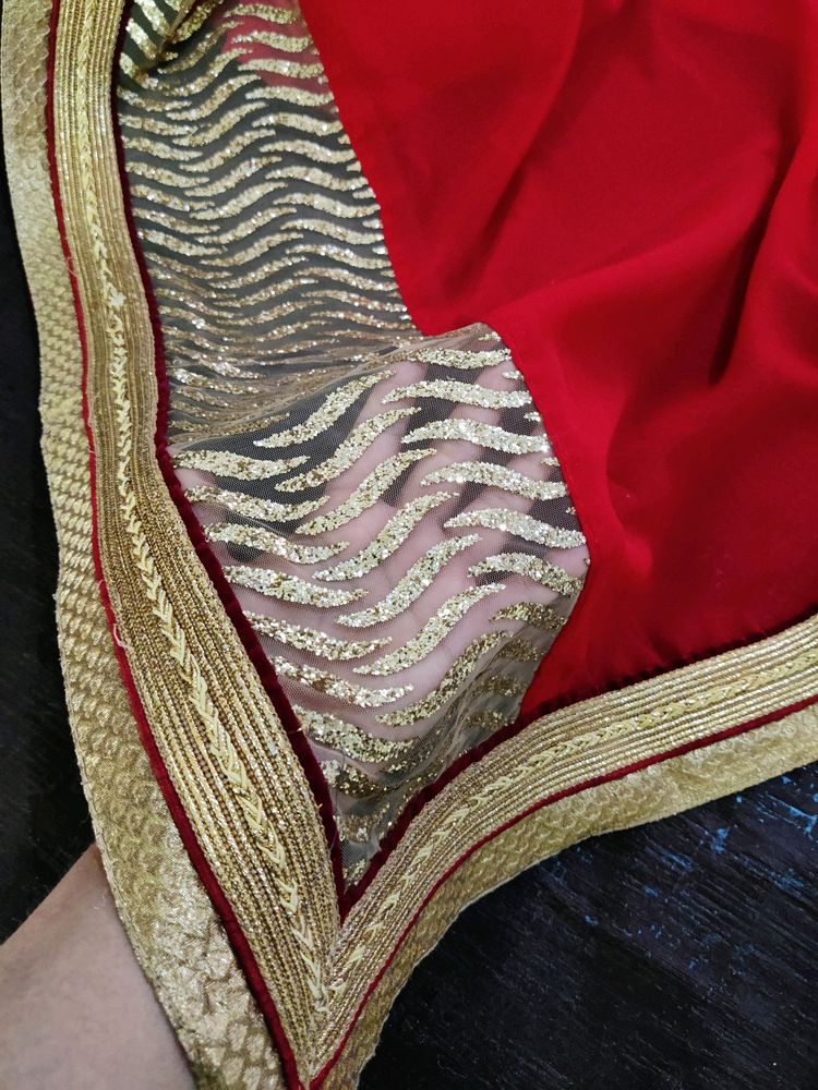 Amazing Red Saree💗