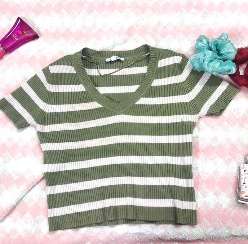 Striped Knit Top
