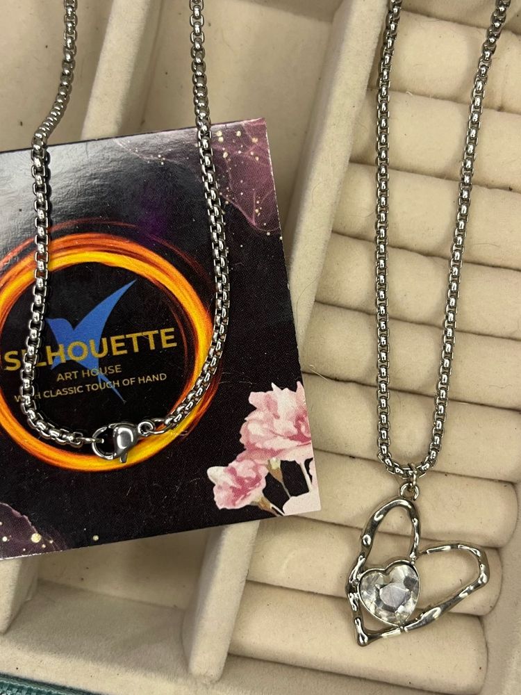 anti-tarnished heart necklace