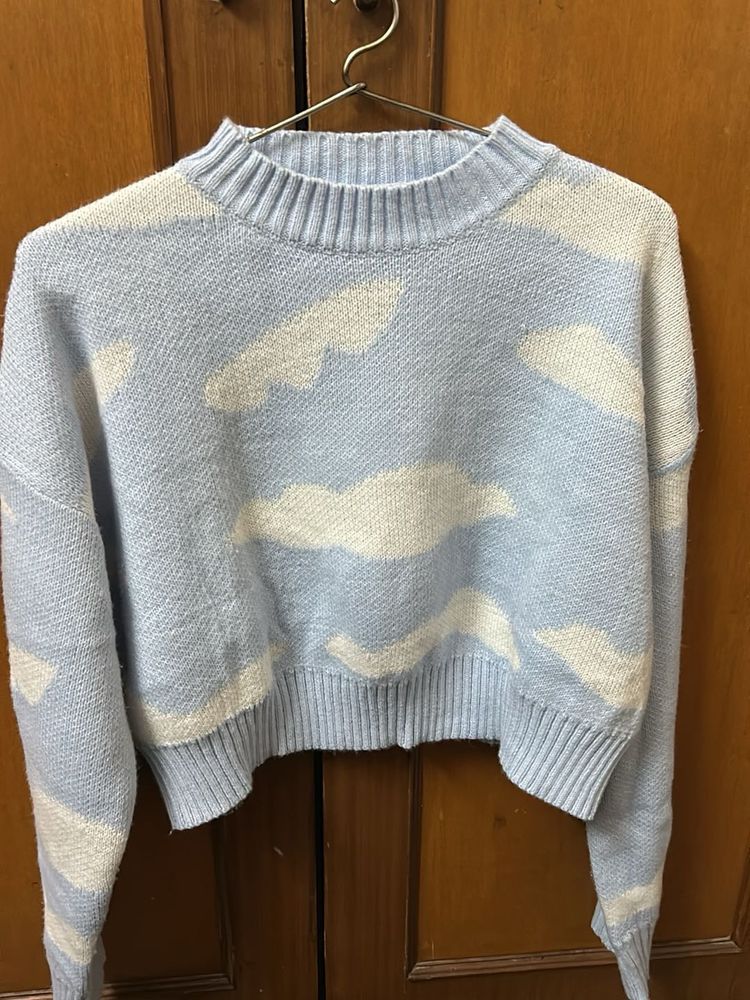Cloud Pattern Knit Sweater