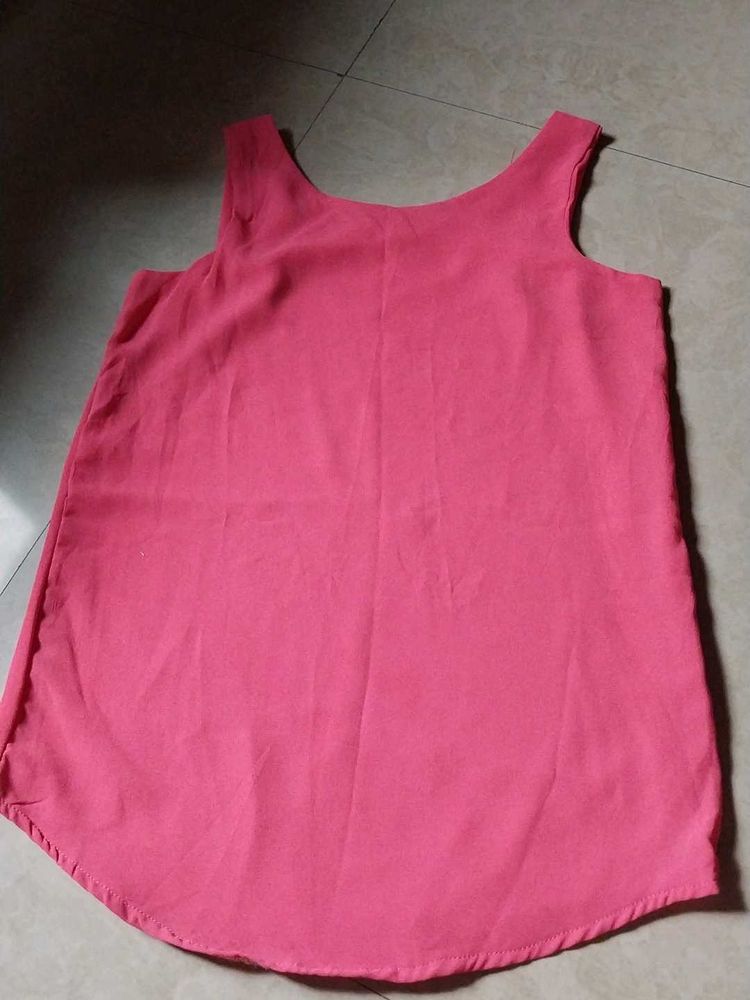 Pink Sleeveless Top