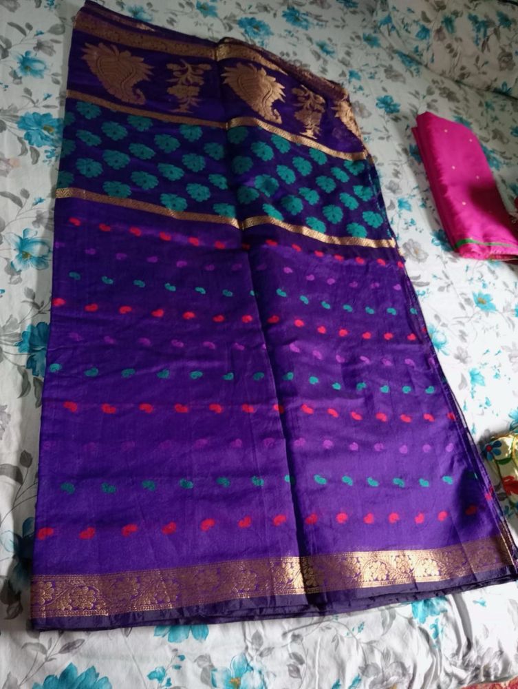 Purple Patterned Saree