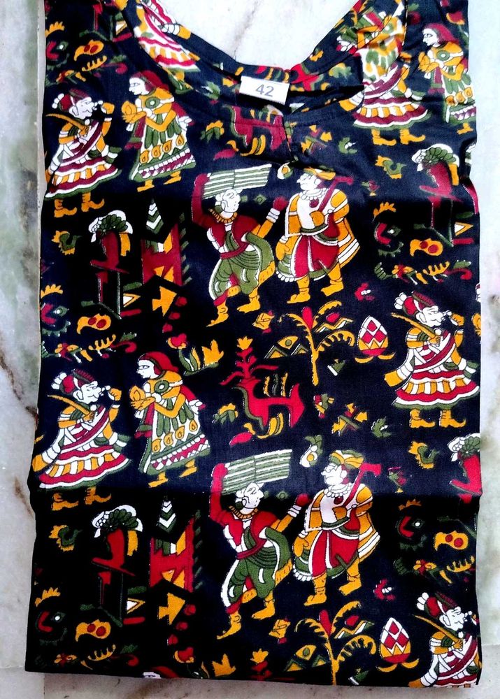🌹🐦‍⬛Kalamkari Shor kurti