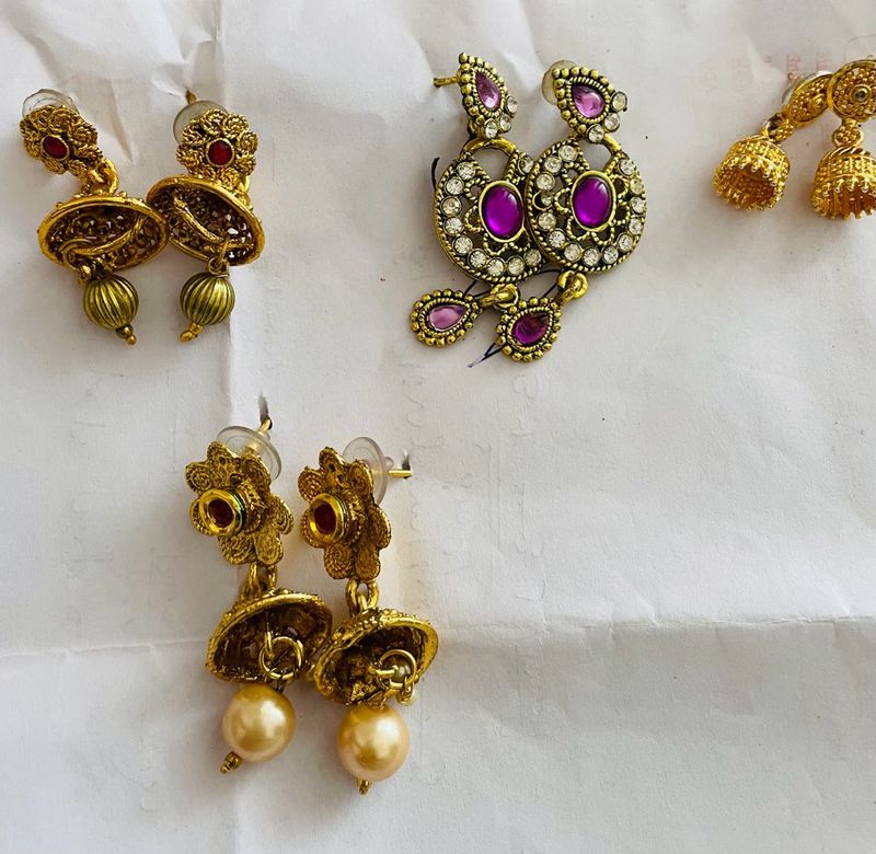 Earrings Set Of 4